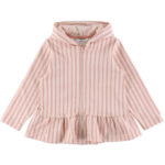 Joha Cardigan - Lyserød m. Striber