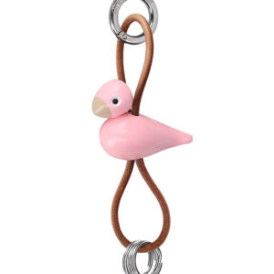 Kay Bojesen Nøglering - Fugl/Sølv - Naturlæder/Rose