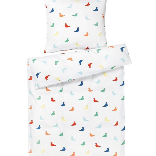 Kay Bojesen Sengetøj - Junior - Hvid/Multifarvet m. Sangfugle