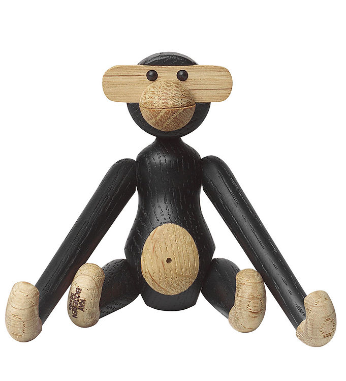 Kay Bojesen Træfigur - Abe - 10 cm - Mini - Mørk Bejdset Eg