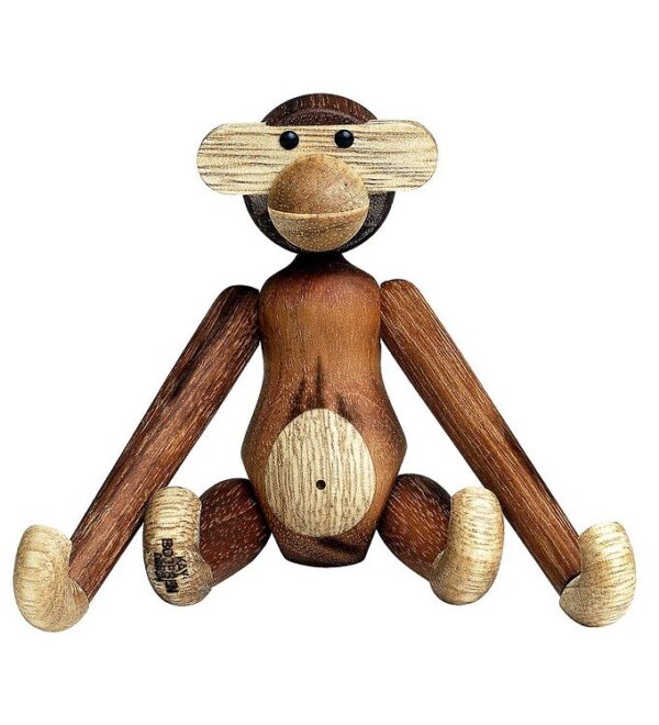 Kay Bojesen Træfigur - Abe - 10 cm - Mini - Teak/Limba