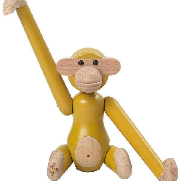 Kay Bojesen Træfigur - Abe - Vintage - Mini - Gul