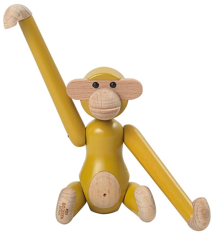 Kay Bojesen Træfigur - Abe - Vintage - Mini - Gul