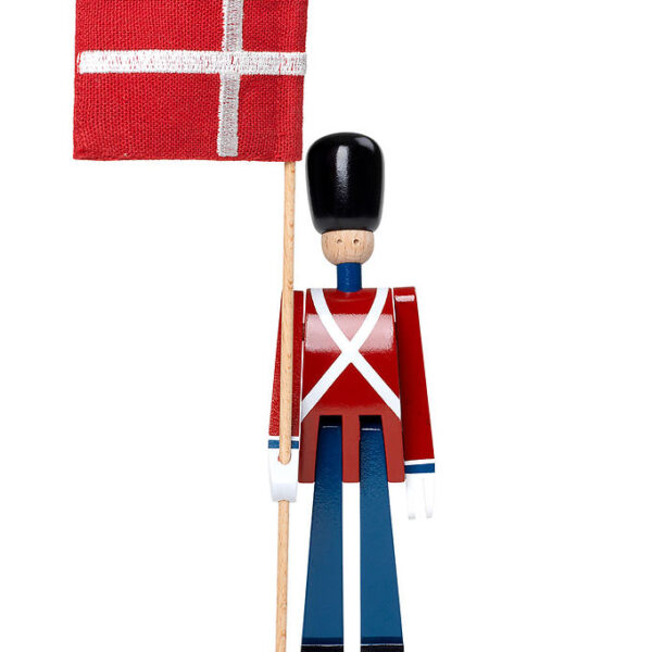 Kay Bojesen Træfigur - Fanebærer - 14 cm - Mini - Rød/Blå
