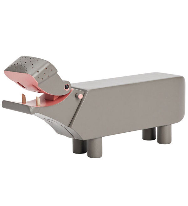 Kay Bojesen Træfigur - Flodhest - Liliput - 6 cm - Grå