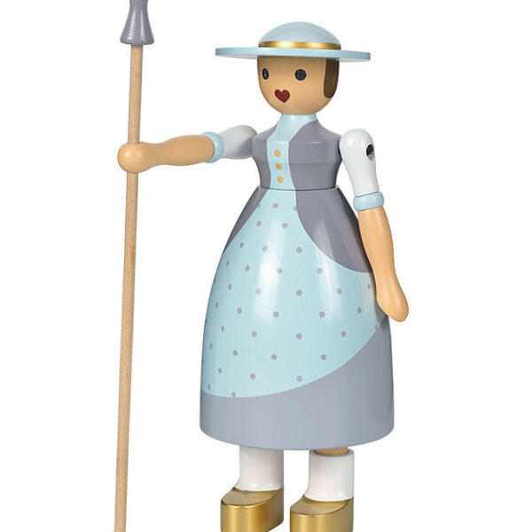 Kay Bojesen Træfigur - Hyrdinden - 18 cm - Lilla/Grøn