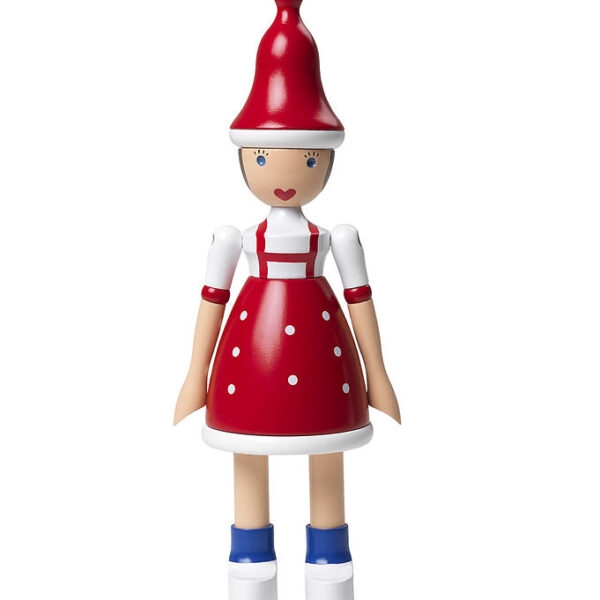 Kay Bojesen Træfigur - Jule Lise - 17,5 cm - Rød/Blå/Hvid