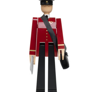 Kay Bojesen Træfigur - Postmand - 20 cm - Sort/Rød