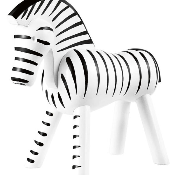Kay Bojesen Træfigur - Zebra - 14 cm - Sort/Hvid
