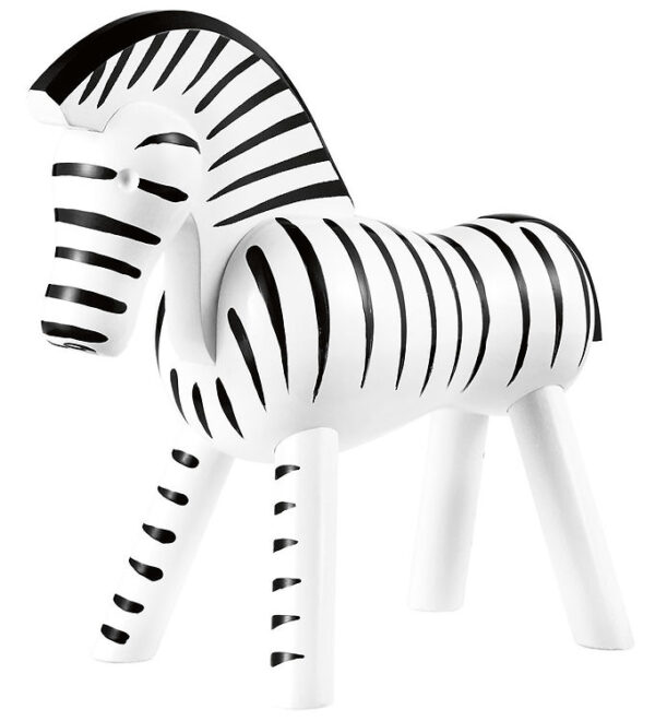 Kay Bojesen Træfigur - Zebra - 14 cm - Sort/Hvid