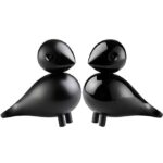 Kay Bojesen Træfigurer - Turtelduer - 9 cm - Sort