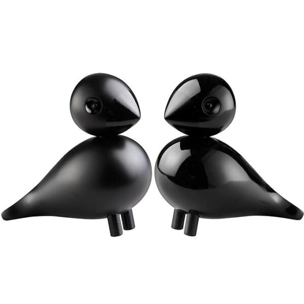 Kay Bojesen Træfigurer - Turtelduer - 9 cm - Sort