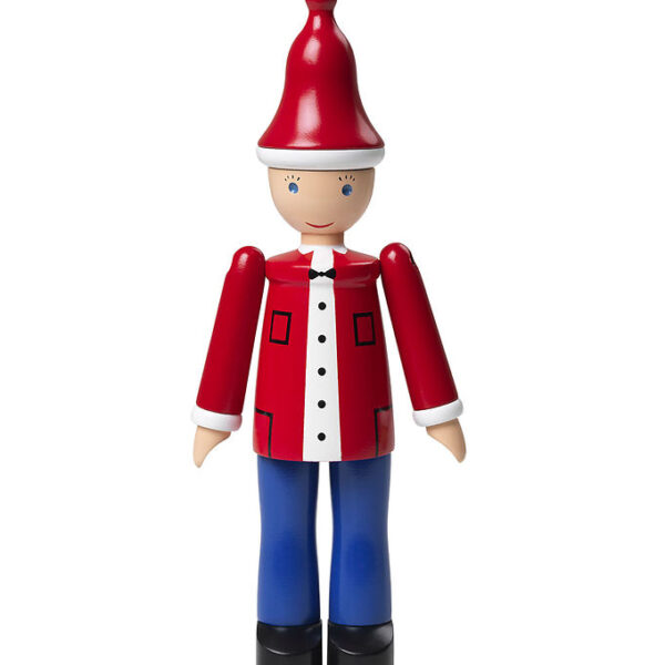Kay Bojesen træfigur - Jule Ole 17,5 cm - Rød/Blå/Hvid