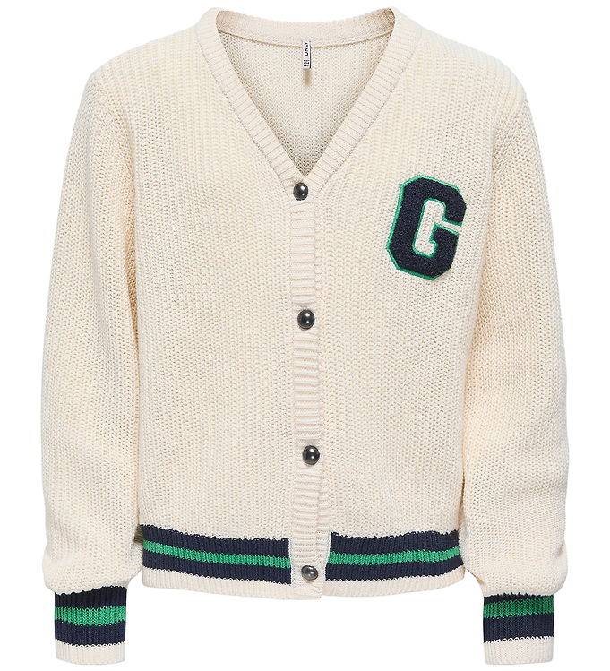 Kids Only Cardigan - Strik - Antique White/Night Sky/ Medium Gre