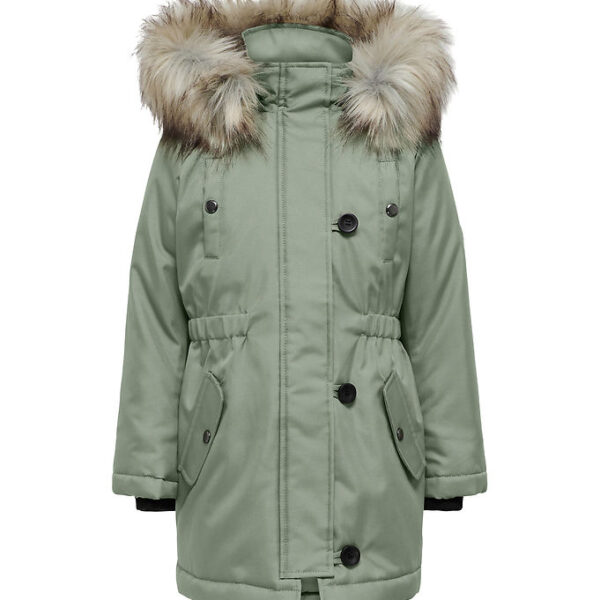 Kids Only Jakke - Noos - KogIris - Desert Sage/Fur Light Grey