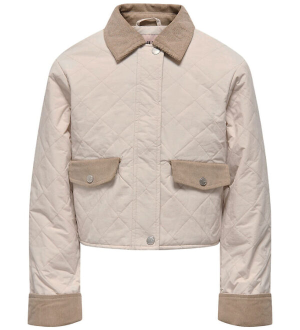 Kids Only Overgangsjakke - KogRosalina - Moonbeam/Corduroy/Silve