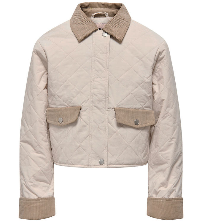 Kids Only Overgangsjakke - KogRosalina - Moonbeam/Corduroy/Silve