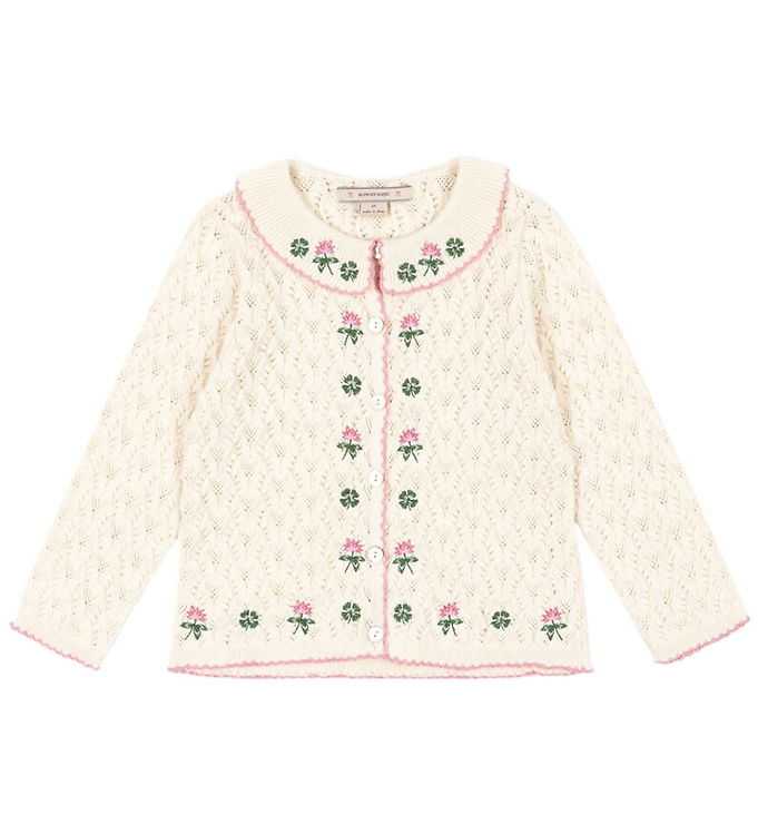 Konges Sløjd Cardigan - Strik/Hulmønster - Rosier - Off White