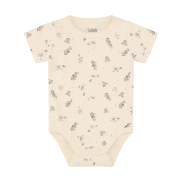 Kortærmet Body og Shorts Sæt - Folkstone Gray - 80