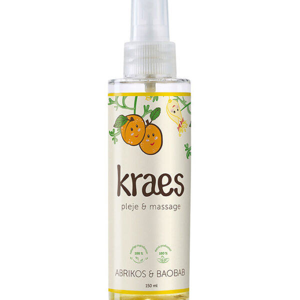 Kraes Pleje & Massageolie - Abrikos & Baobab - 150 ml