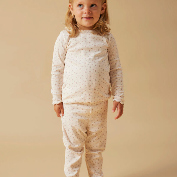 LIL ATELIER Rib Natsæt Gago Almost Mauve Flowers