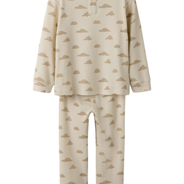 LIL ATELIER Rib Natsæt Gago Turtledove Sky