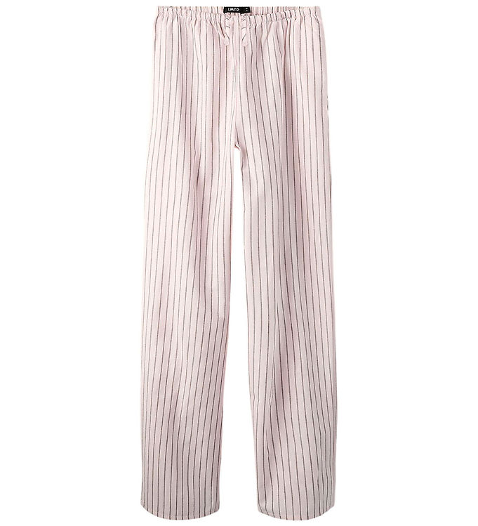 LMTD Bukser - Poplin - NlfKelle - Wide - Pink Marshmallow/Black