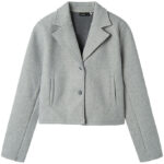 LMTD Frakke - NlfLove - Kort - Light Grey Melange