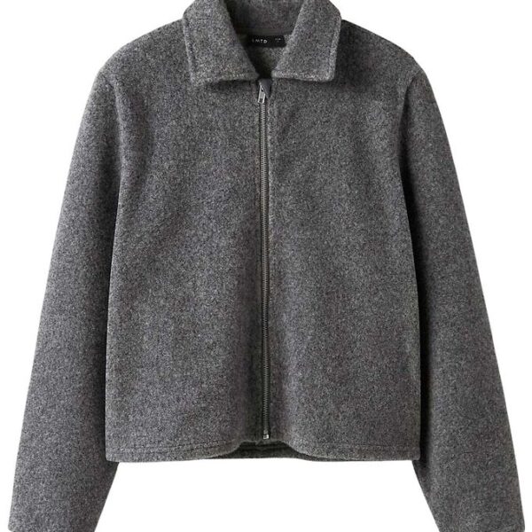 LMTD Overgangsjakke - Kort - NlfBaria - Dark Grey Melange