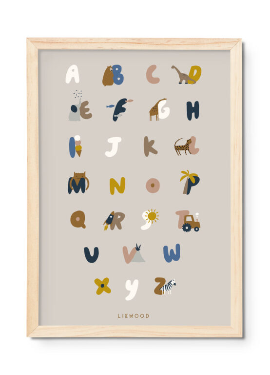 Liewood Beverly ABC plakat - 50x70 cm Liewood Beverly ABC plakat - 50x70 cm