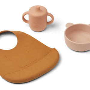 Liewood Connor Baby spisesæt - Mr Bear Rose Multi Mix