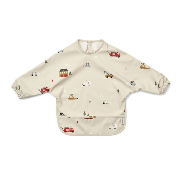 Liewood Merle Hagesmæk med ærmer - Emergency Vehicle