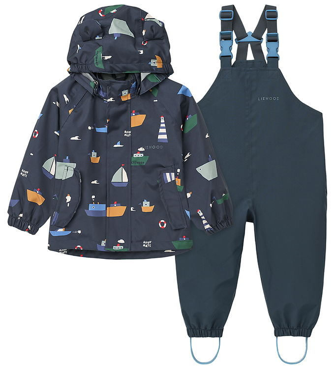 Liewood Regntøj m. Seler - PE - Manu - Sailing/Classic Navy