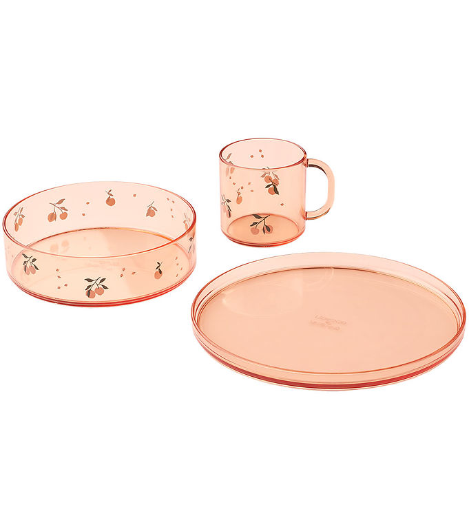 Liewood Spisesæt - 3 Dele - Siva - Peach/Sea Shell
