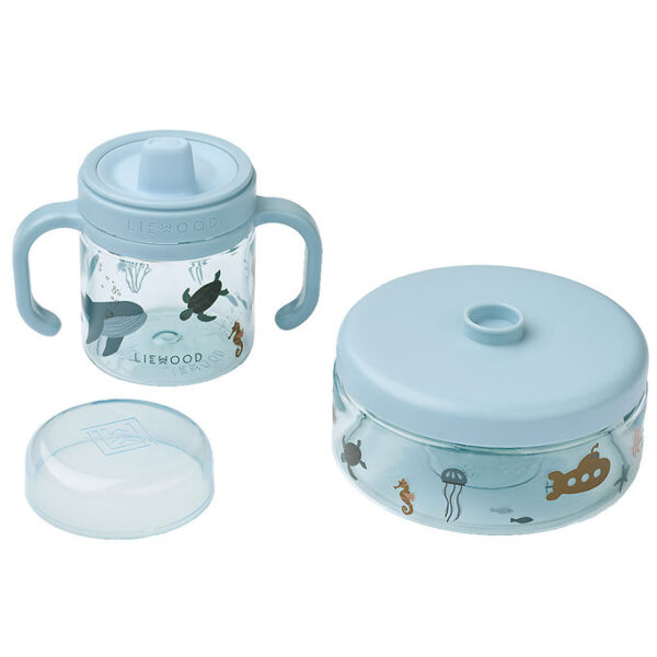 Liewood Spisesæt - Beatrix - 2 Dele - Sea Creature/Sandy
