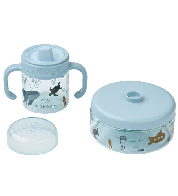 Liewood Spisesæt - Beatrix - 2 Dele - Sea Creature/Sandy