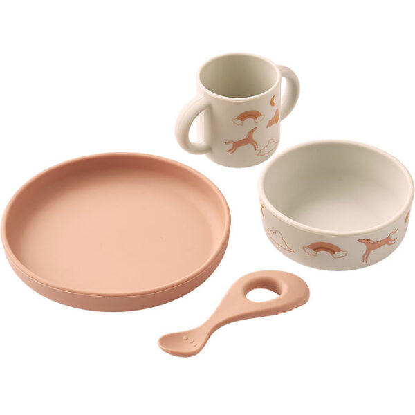 Liewood Spisesæt - Silikone - 4 Dele - Vivi - Dream/Ecru