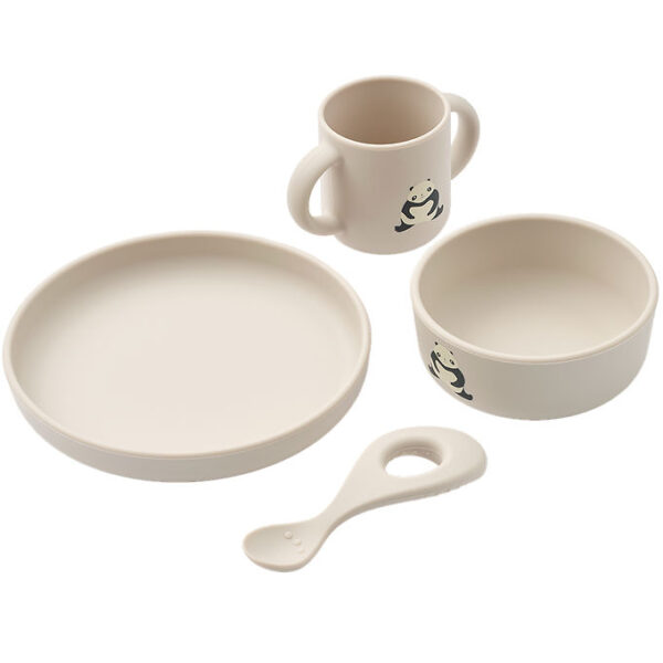 Liewood Spisesæt - Silikone - Vivi - 4 dele - Panda/Sandy