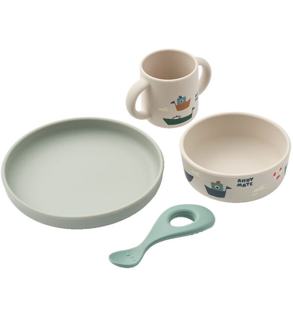 Liewood Spisesæt - Silikone - Vivi - 4 dele - Sailing/Sandy