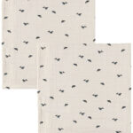 Liewood Stofbleer - Musselin - 2-Pak - Lewis - Mini Whale/Sandy