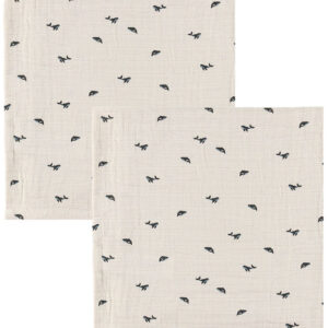 Liewood Stofbleer - Musselin - 2-Pak - Lewis - Mini Whale/Sandy