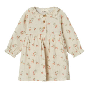 Lil Atelier Biba Body Kjole - Turtledove/Strawberry - 56 cm