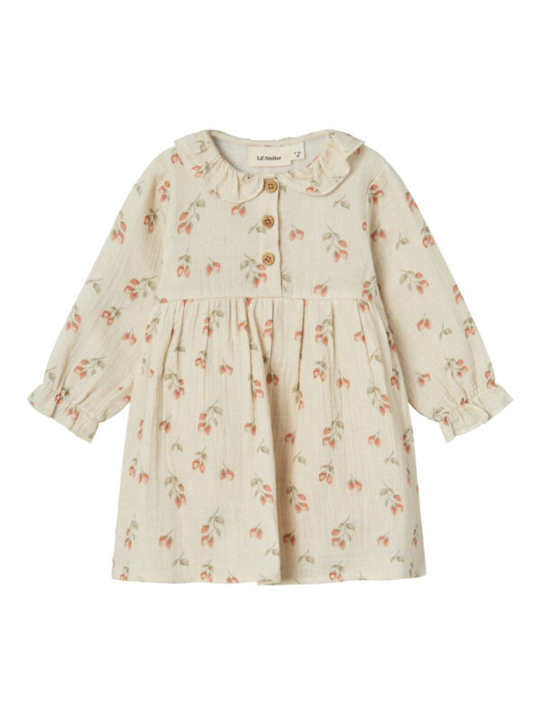 Lil Atelier Biba Body Kjole - Turtledove/Strawberry - 56 cm Lil Atelier Biba Body Kjole - Turtledove/Strawberry - 56 cm