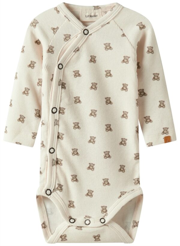 Lil Atelier Body - Sidelukning - NbnGavo - Turtledove Teddy Bear