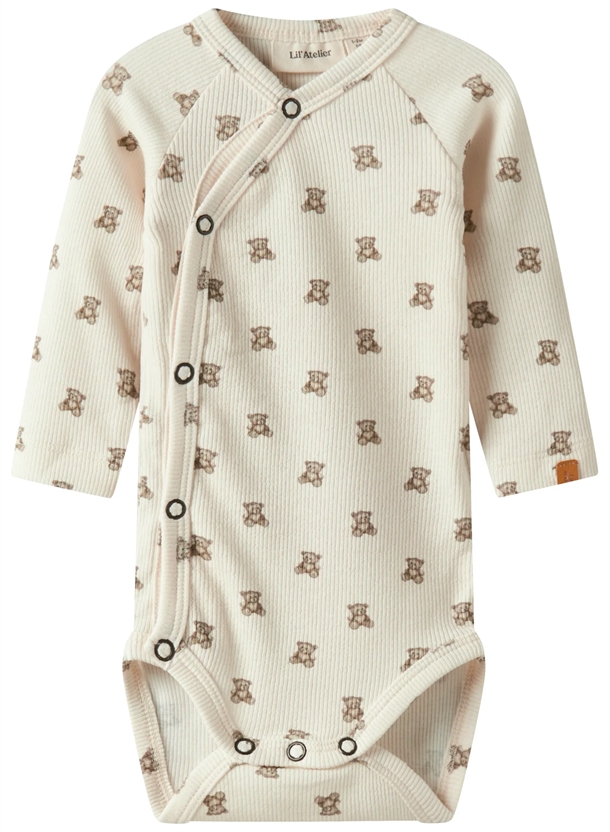 Lil Atelier Body - Sidelukning - NbnGavo - Turtledove Teddy Bear