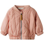 Lil' Atelier Bomberjakke - NmnLio - Misty Rose m. Regnbue