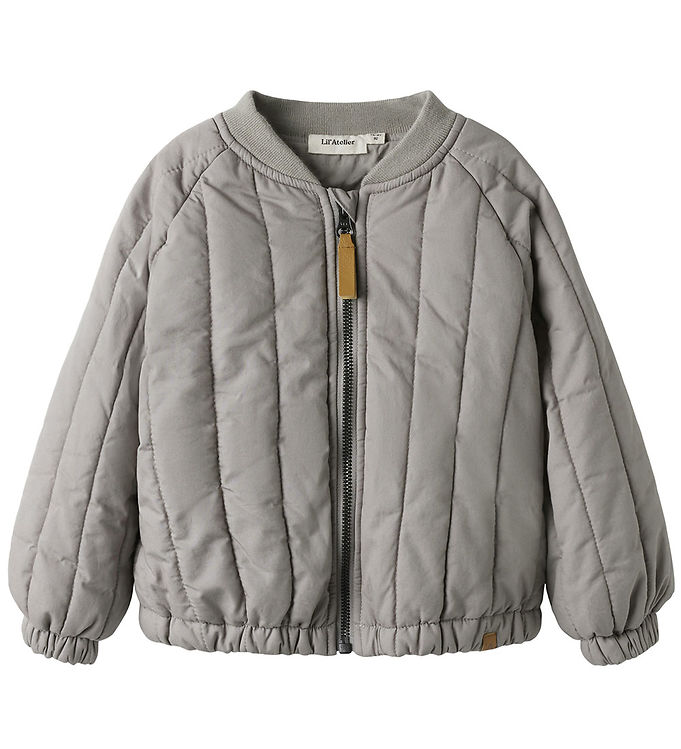 Lil' Atelier Bomberjakke - NmnLio - Mourning Dove m. Måne