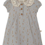 Lil Atelier Daisy Body Kjole- Harbor Mist - 56 cm