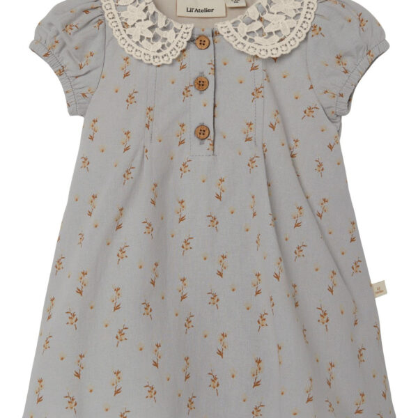 Lil Atelier Daisy Body Kjole- Harbor Mist - 56 cm