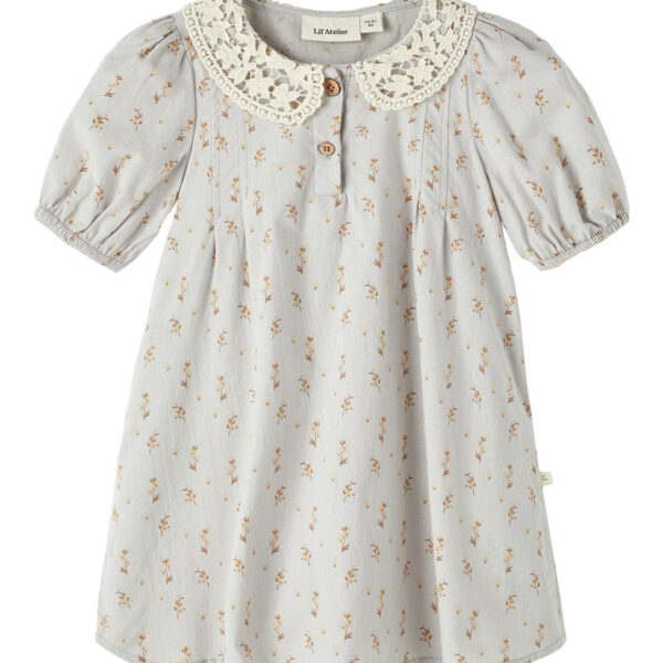 Lil Atelier Daisy Kjole- Harbor Mist - 92 cm